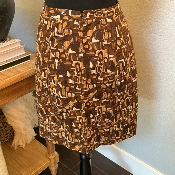 INC International Concepts Pleated Brown Mini Skirt - Picture 3 of 6